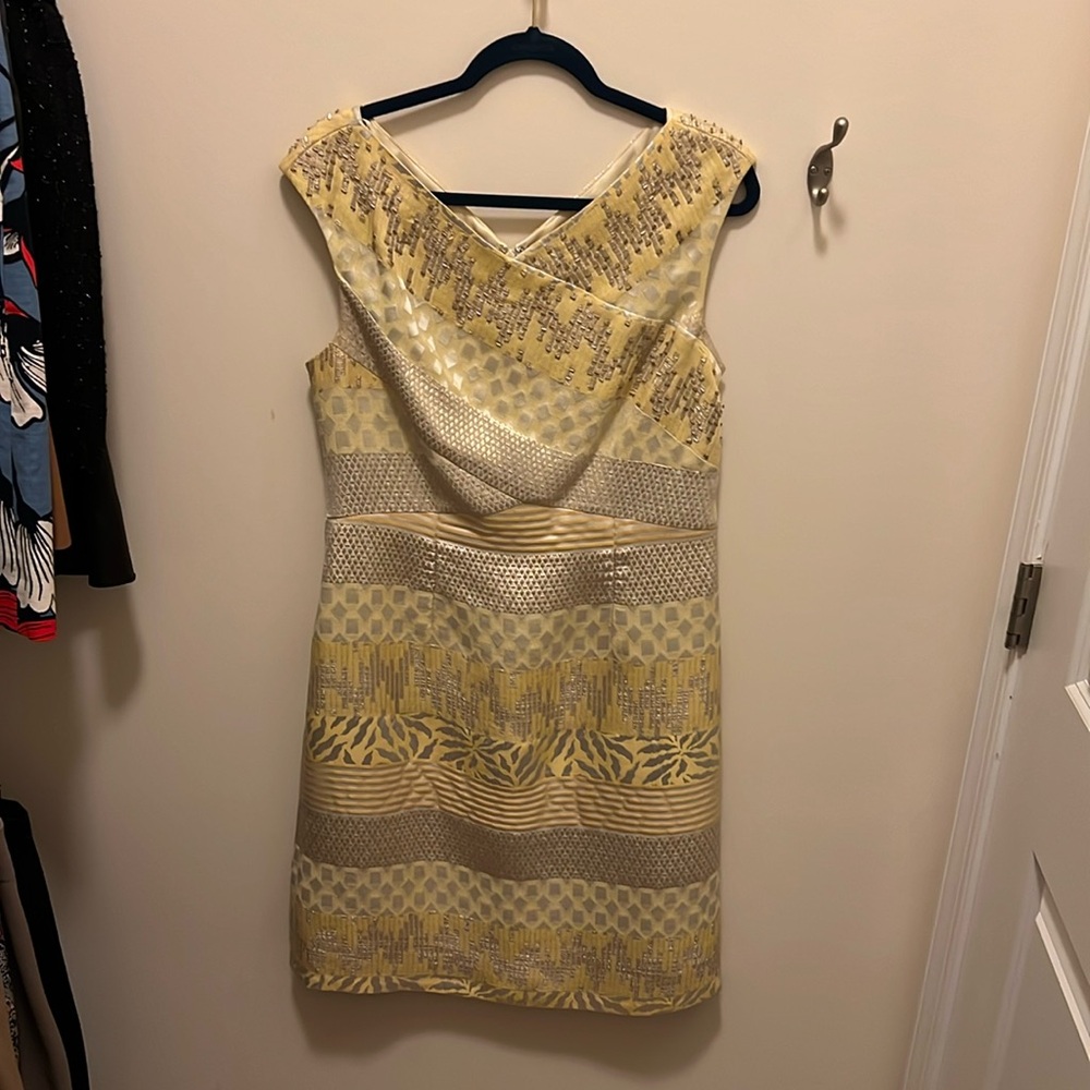 Absolutely stunning Kay, Unger, Canary, yellow, and gold dress.